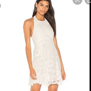 Alice and Olivia White Halter Dress